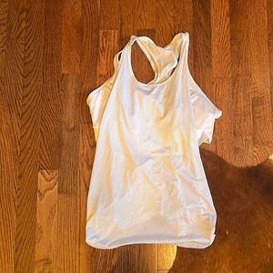 LuluLemon White Tank w/Attached Sports Bra